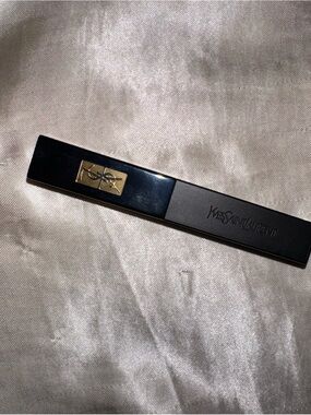 Yves Saint Laurent Black Men’s Slim Accessory Case with Gold Accent